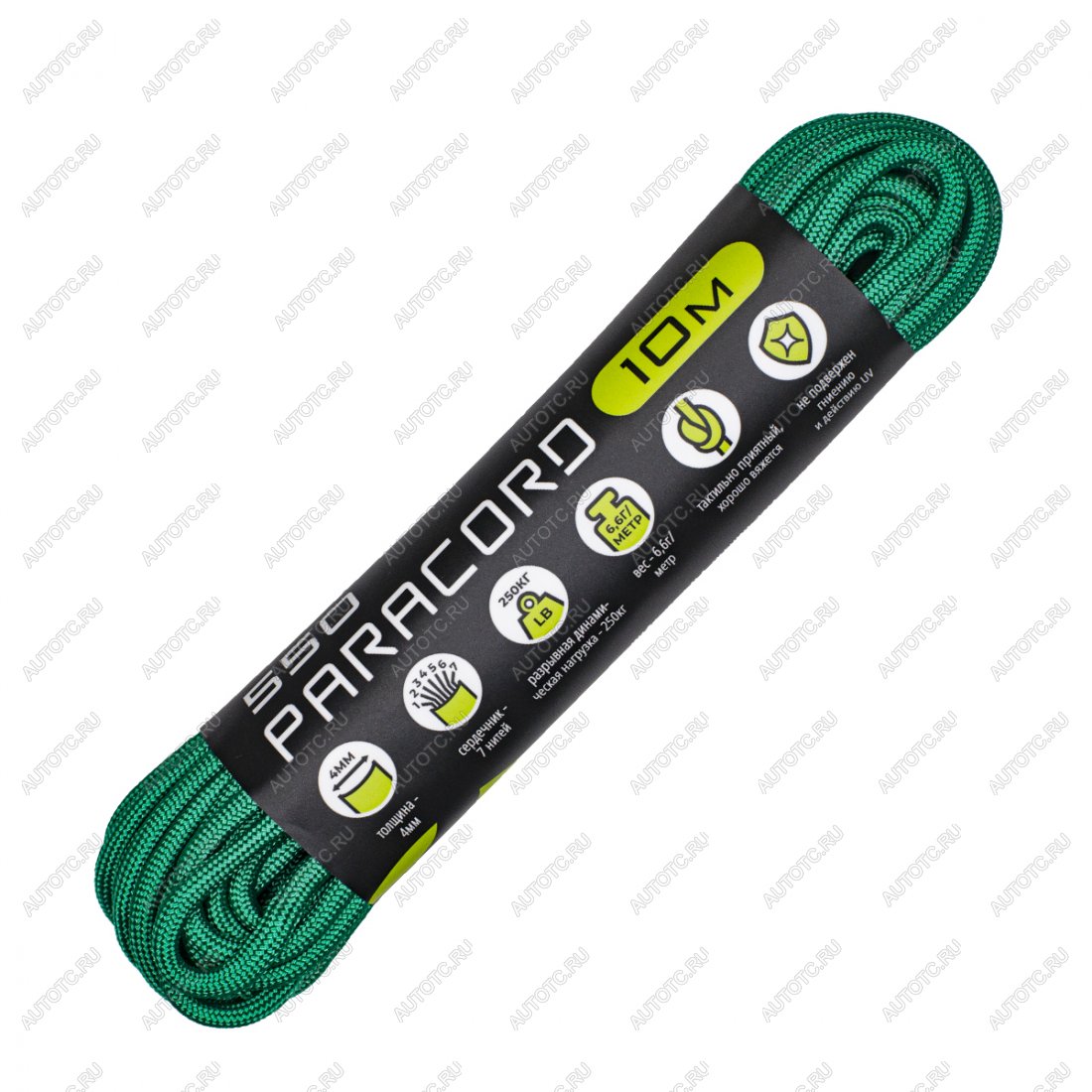 259 р. Паракорд 550 CORD nylon 10м (emerald green) CORD 550.n10.em.gr  с доставкой в г. Кемерово