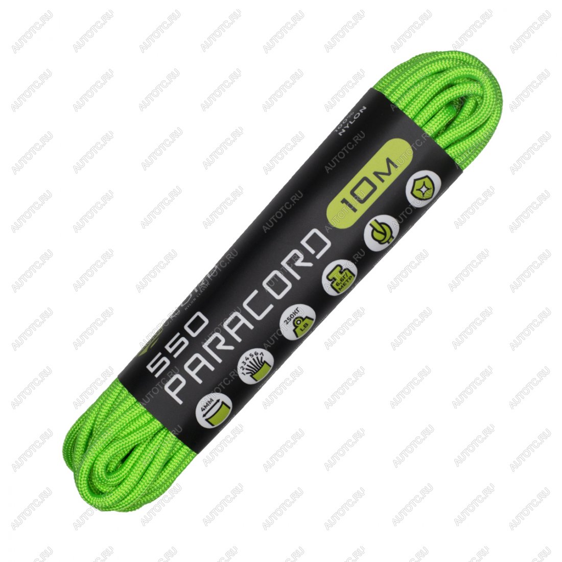 220 р. Паракорд 550 CORD nylon 10м (neon green) CORD 550.n10.n.gr  с доставкой в г. Кемерово