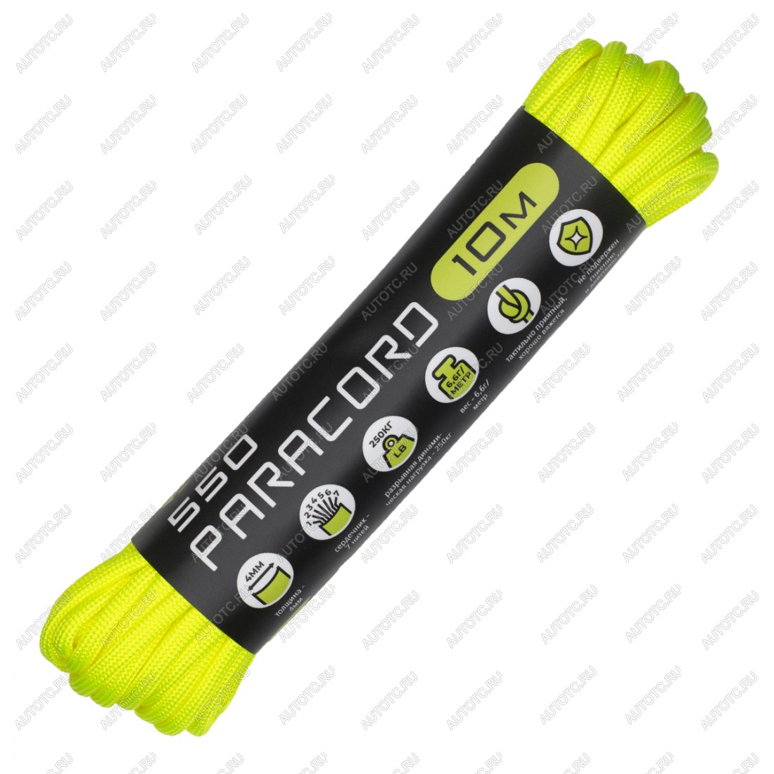 260 р. Паракорд 550 CORD nylon 10м (neon yellow) CORD 550.n10.n.y  с доставкой в г. Кемерово