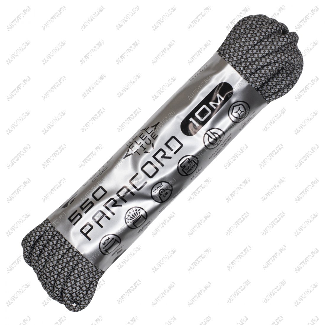 539 р. Паракорд 550 CORD nylon 10м SuperReflective (black snake) CORD 550.n10.lm.b.snk  с доставкой в г. Кемерово