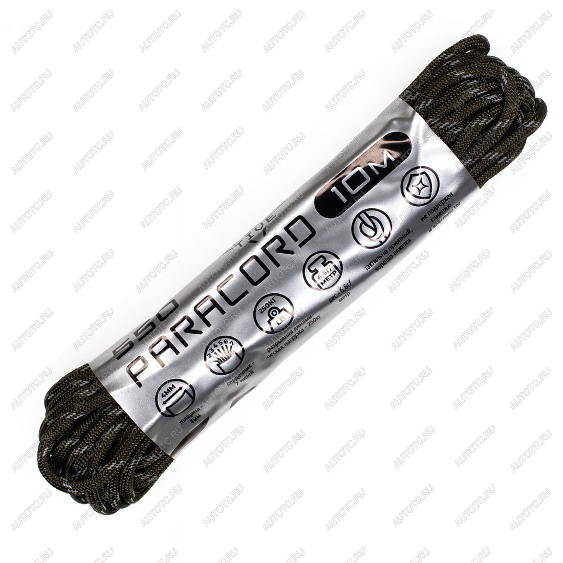 389 р. Паракорд 550 CORD nylon 10м световозвращающий (army green) CORD 550.n10.lm.a.gr  с доставкой в г. Кемерово