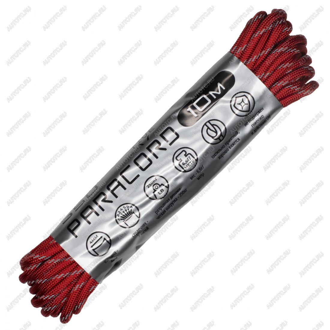 399 р. Паракорд 550 CORD nylon 10м световозвращающий (red) CORD 550.n10.lm.r  с доставкой в г. Кемерово
