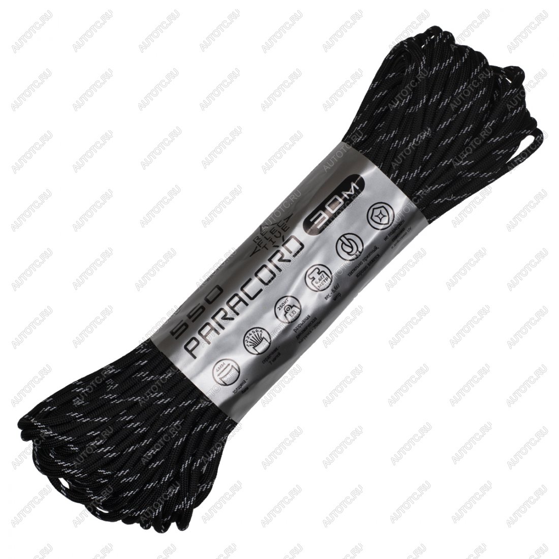 979 р. Паракорд 550 CORD nylon 30м световозвращающий (black) CORD 550.n30.lm.b  с доставкой в г. Кемерово