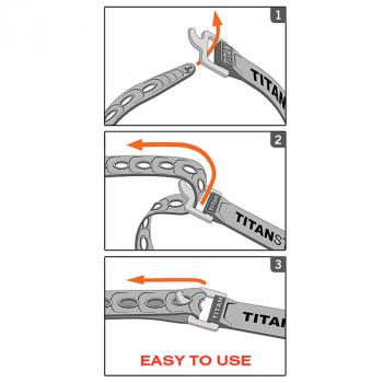 1 809 р. Ремень крепёжный TitanStraps Super Straps зелёный L = 23 см (Dmax = 6,55 см, Dmin = 1,47 см) TitanStraps ts-0909-fg  с доставкой в г. Кемерово. Увеличить фотографию 4