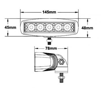 1 889 р. Светодиодная фара водительского света РИФ 145х45х78 мм 15W LED РИФ sm-811f  с доставкой в г. Кемерово. Увеличить фотографию 3