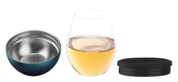 2 379 р. Термобокал для вина WINE KUZIE 440 мл, серебряный ASOBU stl24.11-silver  с доставкой в г. Кемерово. Увеличить фотографию 4