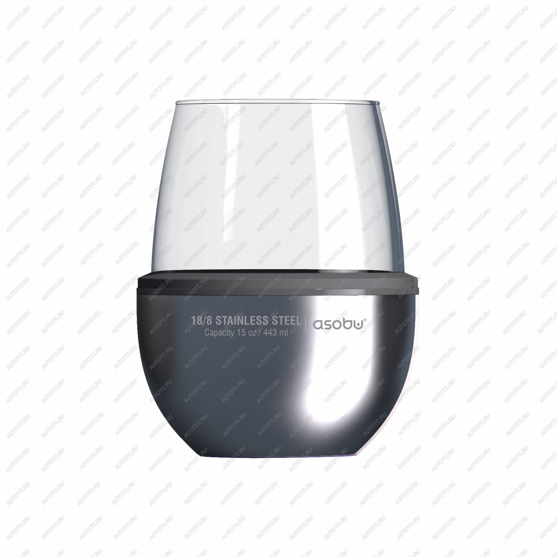 2 379 р. Термобокал для вина WINE KUZIE 440 мл, серебряный ASOBU stl24.11-silver  с доставкой в г. Кемерово