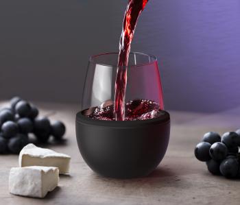 2 159 р. Термобокал для вина WINE KUZIE 440 мл, черный ASOBU stl24.06-black  с доставкой в г. Кемерово. Увеличить фотографию 5