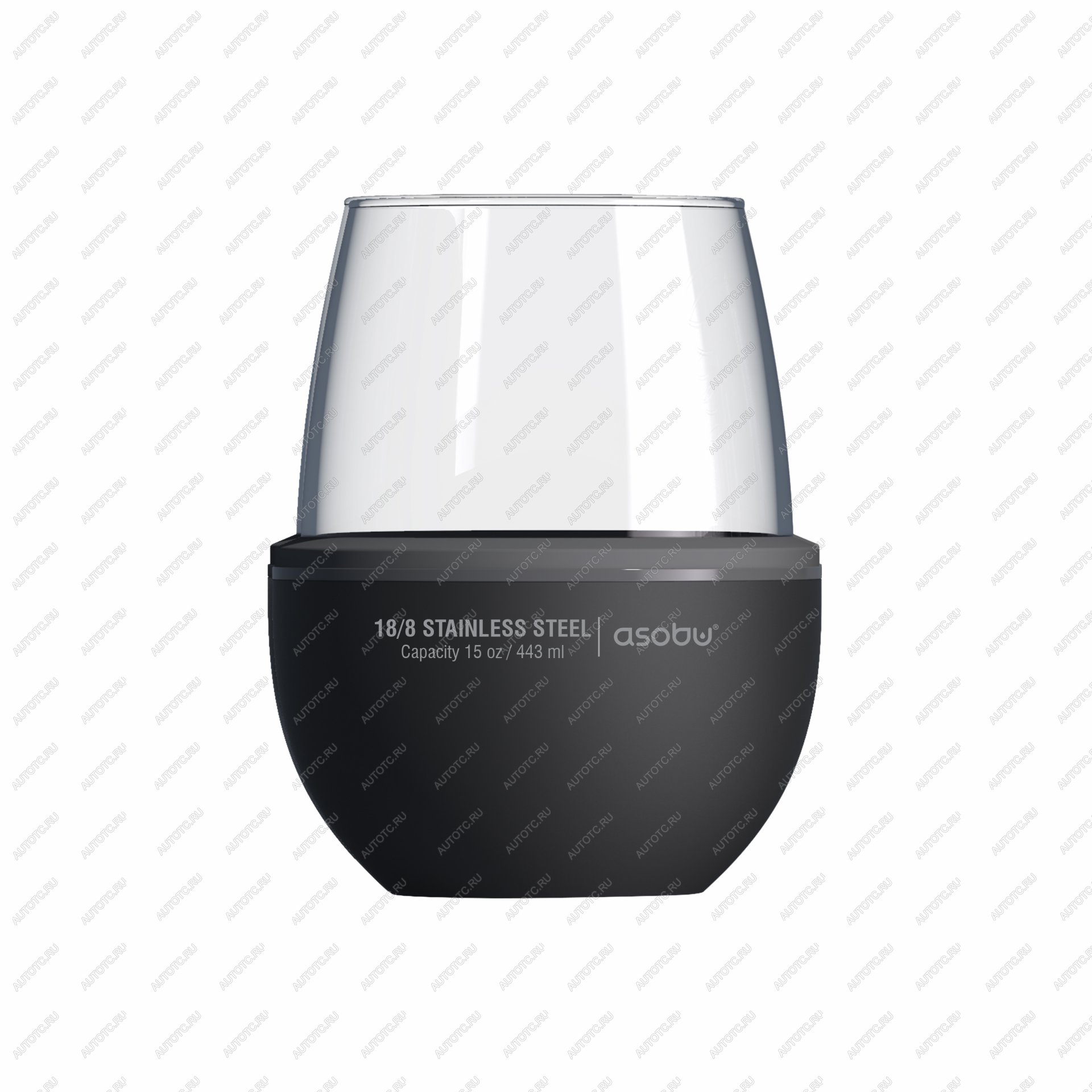 2 159 р. Термобокал для вина WINE KUZIE 440 мл, черный ASOBU stl24.06-black  с доставкой в г. Кемерово