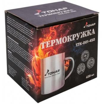 699 р. Термокружка ТОНАР 450 мл. металлическая ТОНАР t.tk-001-450  с доставкой в г. Кемерово. Увеличить фотографию 4