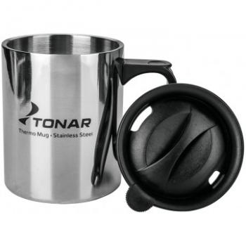 669 р. Термокружка ТОНАР 450ML с пластиковой крышкой ТОНАР t.tk-047-450  с доставкой в г. Кемерово. Увеличить фотографию 2
