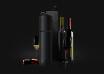6 799 р. Термофутляр для вина VIN BLANC, черный ASOBU vpb1.06-black  с доставкой в г. Кемерово. Увеличить фотографию 7