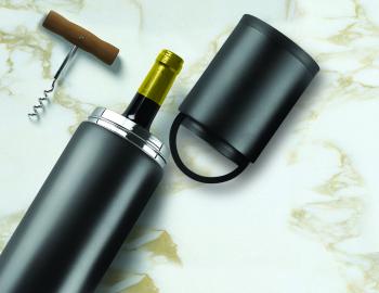 6 799 р. Термофутляр для вина VIN BLANC, черный ASOBU vpb1.06-black  с доставкой в г. Кемерово. Увеличить фотографию 3