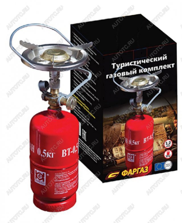 4 009 р. Туристический газовый комплект (Баллон 1,2 л + газовая горелка) Grotkuv (РП) GZWM lpg-set1  с доставкой в г. Кемерово
