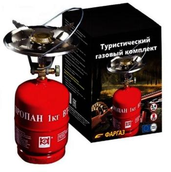 4 259 р. Туристический газовый комплект (Баллон 2,4 л + газовая горелка) Grotkuv (РП) GZWM lpg-set2  с доставкой в г. Кемерово. Увеличить фотографию 1