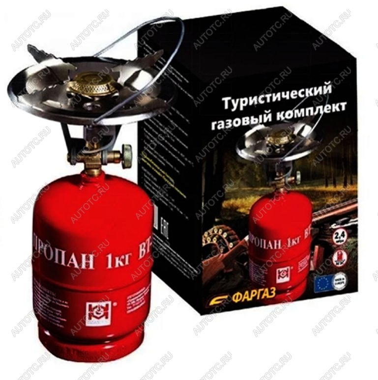 4 259 р. Туристический газовый комплект (Баллон 2,4 л + газовая горелка) Grotkuv (РП) GZWM lpg-set2  с доставкой в г. Кемерово