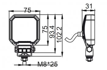 1 319 р. Фара водительского света РИФ 25W LED РИФ sm-3025-sfb  с доставкой в г. Кемерово. Увеличить фотографию 4