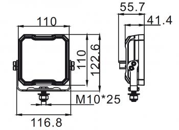 2 829 р. Фара водительского света РИФ 45W LED РИФ sm-5045-sfa  с доставкой в г. Кемерово. Увеличить фотографию 4