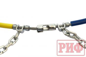 10 049 р. Цепи противоскольжения РИФ 4х4 "соты" 16 мм, 25570R18, 25575R17, 26575R16, 26555R19, 26565R18, 26570R17, 27560R18, 27570R16, 32x11,5R15 (к-т 2 шт.) РИФ rif18-0-0000267  с доставкой в г. Кемерово. Увеличить фотографию 8