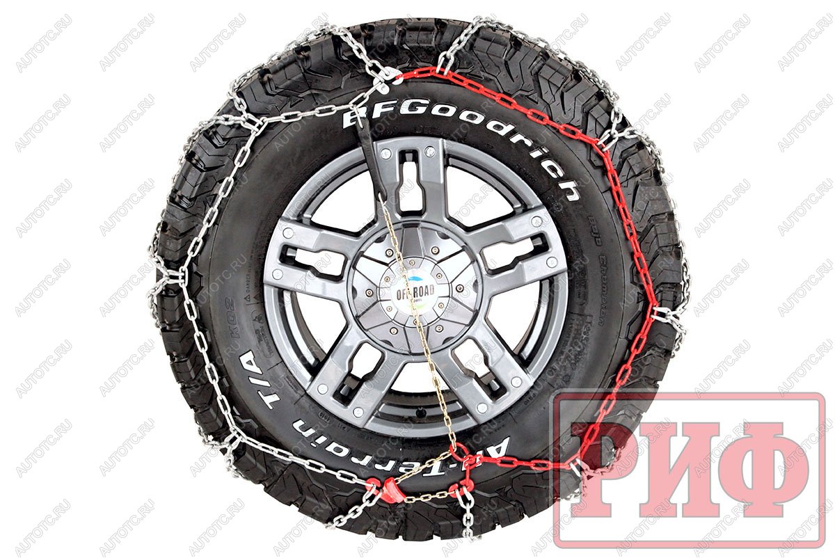 7 399 р. Цепи противоскольжения РИФ 4х4 "соты" 16 мм, 27560R20 (к-т 2 шт.) РИФ rif18-0-0000277  с доставкой в г. Кемерово