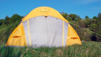 56 999 р. Шатер автомат Maverick Cosmos Thermal - под отопление (желто-серый) Maverick Tent m-t-yg-010  с доставкой в г. Кемерово. Увеличить фотографию 12
