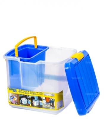 4 219 р. Ящик экспедиционный IRIS RV BOX WASH BOX 25C, 25 литров 41x31x32,5 см. Синий IRIS OHYAMA wb-25cblue  с доставкой в г. Кемерово. Увеличить фотографию 2