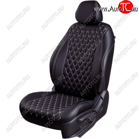 10 299 р.  Комплект чехлов для сидений (РЗС и С 40/60, 2П Орегон) БАЙРОН Lord Autofashion Chery Amulet (Corda) A15 лифтбэк (2003-2010) (черный, вставка черная, строчка бежевая)  с доставкой в г. Кемерово