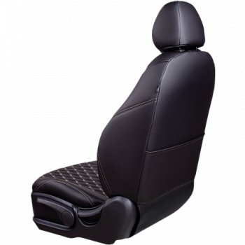 10 299 р.  Комплект чехлов для сидений (РЗС и С 40/60, 2П Орегон) БАЙРОН Lord Autofashion Chery Amulet (Corda) A15 лифтбэк (2003-2010) (черный, вставка черная, строчка бежевая)  с доставкой в г. Кемерово. Увеличить фотографию 4