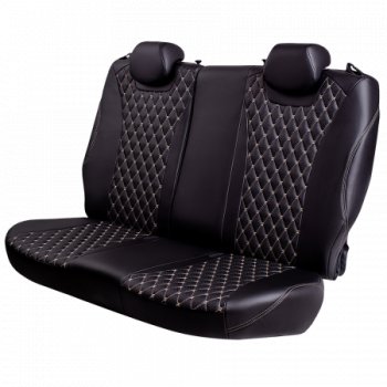 10 299 р.  Комплект чехлов для сидений (РЗС и С 40/60, 2П Орегон) БАЙРОН Lord Autofashion Chery Amulet (Corda) A15 лифтбэк (2003-2010) (черный, вставка черная, строчка бежевая)  с доставкой в г. Кемерово. Увеличить фотографию 5
