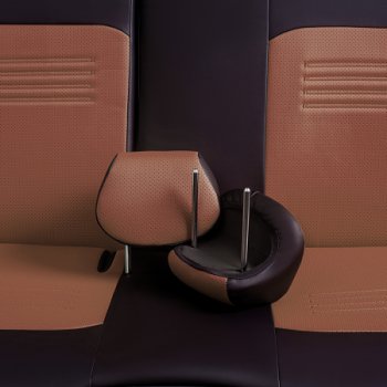 4 999 р. Комплект чехлов для сидений (РЗСиС 50/50, 2П Илана+Орегон) ТУРИН Lord Autofashion Chery Tiggo T11 дорестайлинг (2005-2013) (черный, вставка темно-коричневый)  с доставкой в г. Кемерово. Увеличить фотографию 7