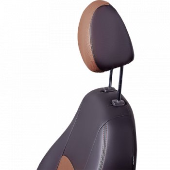4 999 р. Комплект чехлов для сидений (РЗСиС 50/50, 2П Илана+Орегон) ТУРИН Lord Autofashion Chery Tiggo T11 дорестайлинг (2005-2013) (черный, вставка темно-коричневый)  с доставкой в г. Кемерово. Увеличить фотографию 8