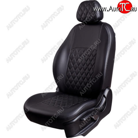 7 199 р. Комплект чехлов сидений (РЗС 60/40 3Г Илана+Орегон) Турин РОМБ Lord Autofashion  Chery Tiggo 4 (2017-2020) дорестайлинг (черный, вставка черная, строчка черная)  с доставкой в г. Кемерово