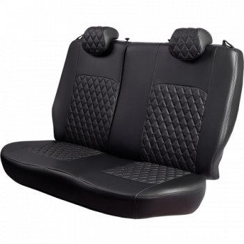 7 199 р. Комплект чехлов сидений (РЗС 60/40 3Г Илана+Орегон) Турин РОМБ Lord Autofashion  Chery Tiggo 4 (2017-2020) дорестайлинг (черный, вставка черная, строчка черная)  с доставкой в г. Кемерово. Увеличить фотографию 5