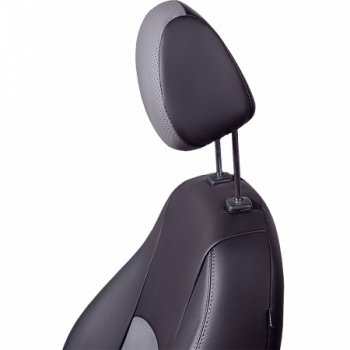 9 449 р. Комплект чехлов для сидений (РЗС 60/40, 3Г Илана+Орегон) ТУРИН Lord Autofashion Chery Tiggo 4 дорестайлинг (2017-2020) (черный, вставка серая, строчка серая)  с доставкой в г. Кемерово. Увеличить фотографию 2