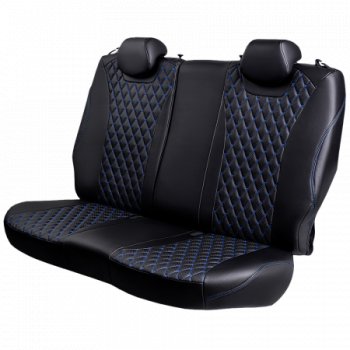13 949 р. Чехлы сидений (РЗС 60/40, подлок., 3Г, Орегон) БАЙРОН Lord Autofashion  Chery Tiggo 7 PRO (2019-2025) (черный, вставка черная, строчка синяя)  с доставкой в г. Кемерово. Увеличить фотографию 8