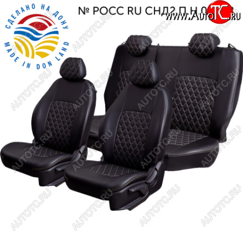 9 449 р.  Комплект чехлов сидений (Экокожа ИЛАНА+ОРЕГОН)  Chevrolet Aveo T200 хэтчбек 5 дв (2002-2008) (Черный+бежевый)  с доставкой в г. Кемерово