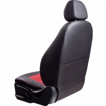 8 999 р. Комплект чехлов для сидений, (РЗСиС 60/40 Илана+Орегон) ТУРИН Lord Autofashion Chevrolet Niva 2123 дорестайлинг (2002-2008) (черный, вставка красная, строчка красная)  с доставкой в г. Кемерово. Увеличить фотографию 8