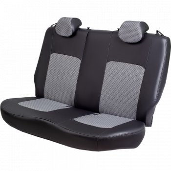 7 399 р. Комплект чехлов для сидений (РЗСиС 60/40 экокожа/жаккард) ТуринLord Autofashion  Chevrolet Niva  2123 (2002-2020) дорестайлинг, рестайлинг (черный, вставка Тропик серая, строчка черная)  с доставкой в г. Кемерово. Увеличить фотографию 3