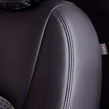 7 399 р. Комплект чехлов для сидений (РЗСиС 60/40 экокожа/жаккард) ТуринLord Autofashion  Chevrolet Niva  2123 (2002-2020) дорестайлинг, рестайлинг (черный, вставка Тропик серая, строчка черная)  с доставкой в г. Кемерово. Увеличить фотографию 5