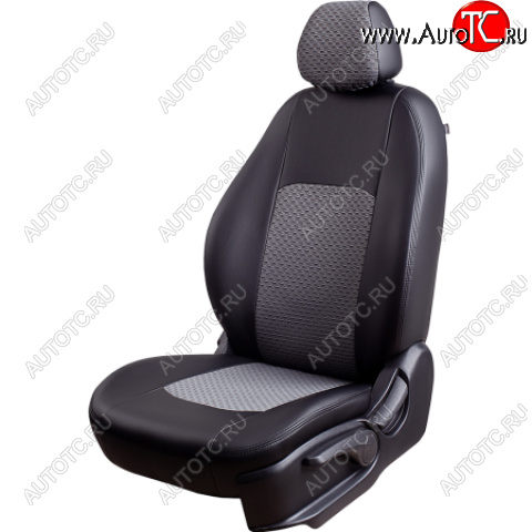 7 399 р. Комплект чехлов для сидений (РЗСиС 60/40 экокожа/жаккард) ТуринLord Autofashion  Chevrolet Niva  2123 (2002-2020) дорестайлинг, рестайлинг (черный, вставка Тропик серая, строчка черная)  с доставкой в г. Кемерово