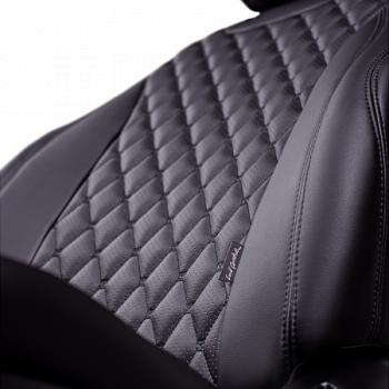 10 299 р. Комплект чехлов для сидений (РЗСиС 40/60 ЗГ Орегон) БАЙРОН Lord Autofashion Chevrolet Spark M300 дорестайлинг (2010-2015) (черный, вставка черная, строчка черная)  с доставкой в г. Кемерово. Увеличить фотографию 5