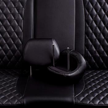10 299 р. Комплект чехлов для сидений (РЗСиС 40/60 ЗГ Орегон) БАЙРОН Lord Autofashion Chevrolet Spark M300 дорестайлинг (2010-2015) (черный, вставка черная, строчка черная)  с доставкой в г. Кемерово. Увеличить фотографию 6