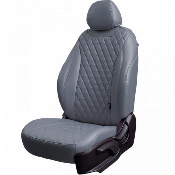 13 949 р. Чехлы для сидений (РЗСиС6040, Экокожа ОРЕГОН) БАЙРОН Lord Auto  Ford Focus  3 (2010-2019) универсал дорестайлинг, хэтчбэк дорестайлинг, седан дорестайлинг, седан рестайлинг, универсал рестайлинг, хэтчбэк рестайлинг (серый)  с доставкой в г. Кемерово. Увеличить фотографию 2
