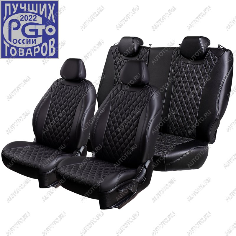 18 399 р. Чехлы для сидений (РЗСиС6040, Экокожа ОРЕГОН) БАЙРОН Lord Auto  Ford Focus  3 (2010-2019) универсал дорестайлинг, хэтчбэк дорестайлинг, седан дорестайлинг, седан рестайлинг, универсал рестайлинг, хэтчбэк рестайлинг (черный)  с доставкой в г. Кемерово