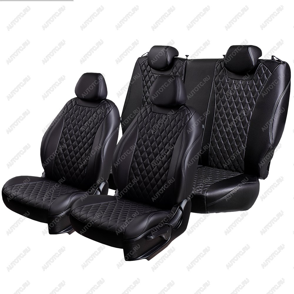 18 399 р. Комплект чехлов для сидений (РЗС 60/40, 2Г, экокожа) Lord Autofashion БАЙРОН  Ford Fusion  1 (2002-2012) хэтчбэк дорестайлинг,  рестайлинг, хэтчбэк (Черный, вставка черная, строчка черная)  с доставкой в г. Кемерово