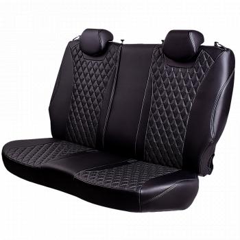 18 399 р. Комплект чехлов для сидений (РЗС 60/40, 2Г, экокожа) Lord Autofashion БАЙРОН  Ford Fusion  1 (2002-2012) хэтчбэк дорестайлинг,  рестайлинг, хэтчбэк (Черный, вставка черная, строчка черная)  с доставкой в г. Кемерово. Увеличить фотографию 3