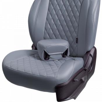 14 999 р.  Комплект чехлов для сидений (РЗС 60/40+подл. 3Г Орегон) БАЙРОН Lord Autofashion  Haval F7 (2018-2022)  дорестайлинг (серый, вставка серая, строчка темно-серая)  с доставкой в г. Кемерово. Увеличить фотографию 3