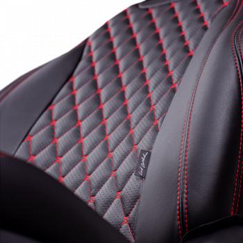 13 949 р. Комплект чехлов для сидений (РЗС 60/40+подл. 3Г Орегон) БАЙРОН Lord Autofashion  Haval F7 (2018-2022)  дорестайлинг (черный, вставка черная, строчка красная)  с доставкой в г. Кемерово. Увеличить фотографию 7