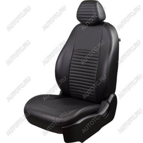 9 499 р. Комплект чехлов для сидений (РЗС 60/40 2Г Илана+Орегон ) ТУРИН-3 Lord Autofashion  Hyundai Creta  GS (2015-2021) дорестайлинг, рестайлинг (черный, вставка черная, строчка черная)  с доставкой в г. Кемерово