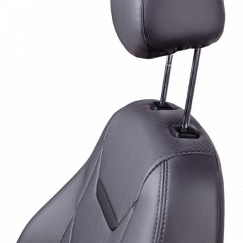 11 899 р. Комплект чехлов для сидений ( РЗС 60/40 2Г Орегон) ТУРИН-2 Lord Autofashion  Hyundai Solaris  RBr (2010-2017) седан дорестайлинг, седан рестайлинг (серый, вставка серая+черная, строчка серая)  с доставкой в г. Кемерово. Увеличить фотографию 2